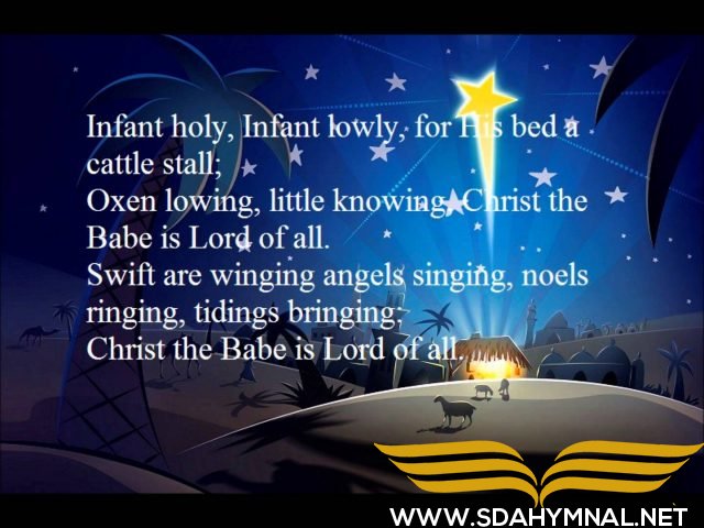 sda hymnal  infant holy infan