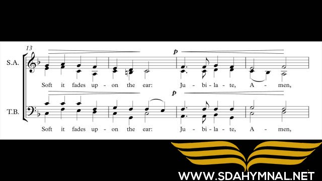 sda hymnal  hark the vesper hy